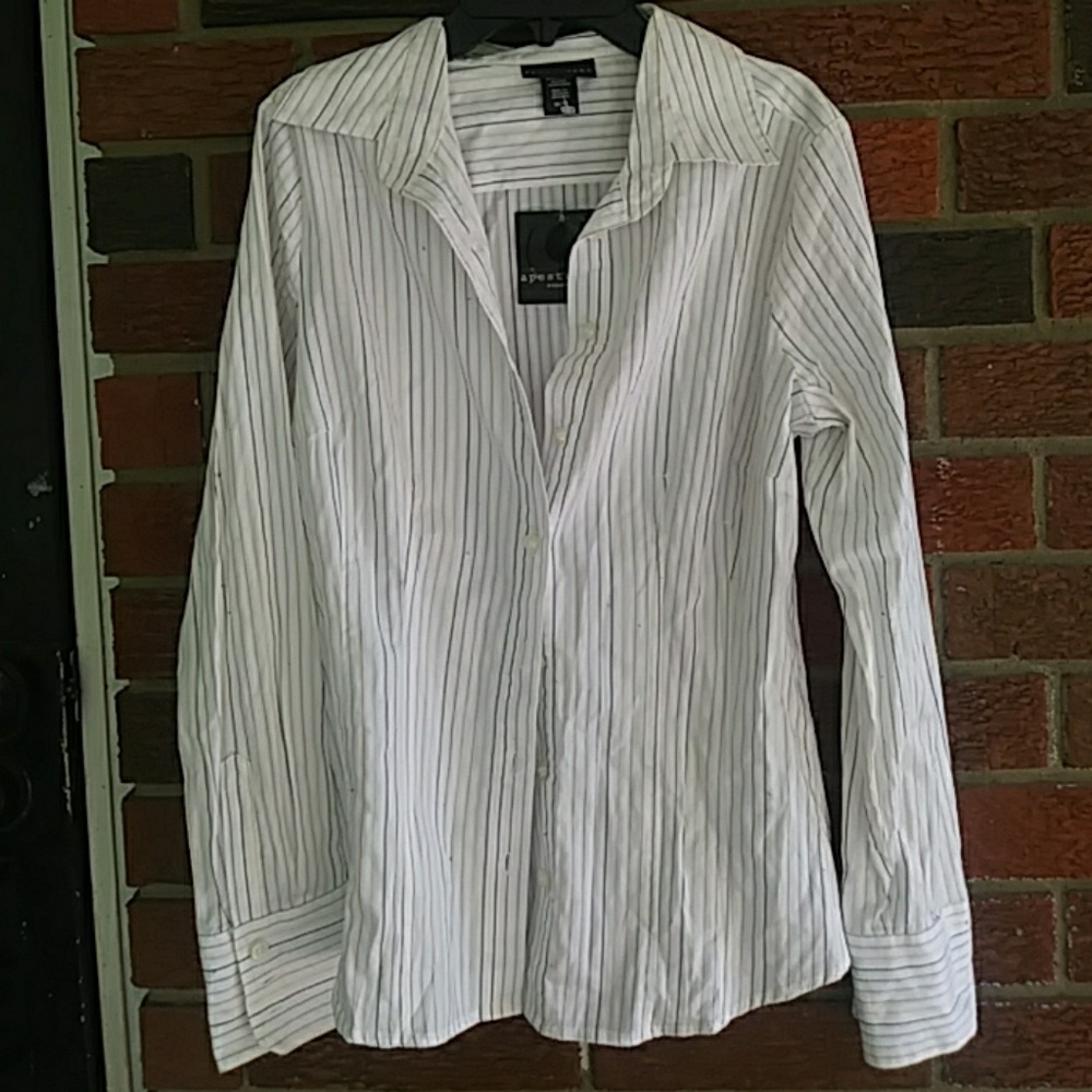 White striped dress shirt
